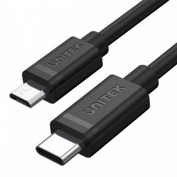Kabel USB TYP-C DO microUSB 2.0, 1m, Y-C473BK