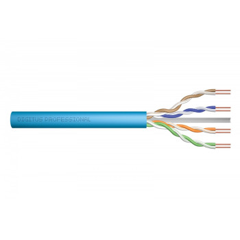 Kabel teleinformatyczny instalacyjny kat.6A, U/UTP, Dca, AWG 23/1, LSOH, 50m, niebieski