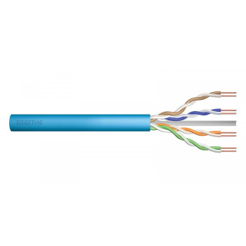 Kabel teleinformatyczny instalacyjny kat.6A, U/UTP, B2ca, drut, AWG 23/1, LSOH, 500m, szpula Niebieski
