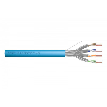 Kabel teleinformatyczny instalacyjny kat.6A, U/FTP, Dca, drut, AWG 23/1, LSOH, 50m, niebieski