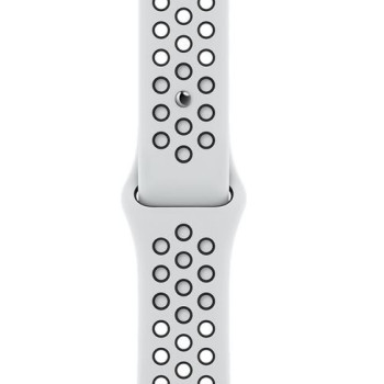Watch Nike SE GPS + Cellular, 44mm koperta z aluminium w kolorze srebrnym z paskiem sportowym w kolorze czystej platyny/czarnym 