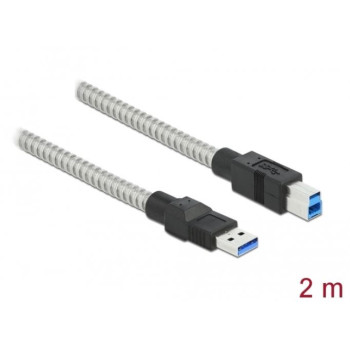 Kabel USB-A(M)-USB-B(M) 3.0 2m srebrny 86779