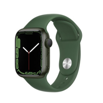 Watch Series 7 GPS, 41mm Koperta z aluminium w kolorze zielonym z paskiem sportowym w kolorze koniczyny - Regular
