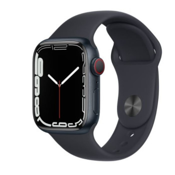 Watch Series 7 GPS + Cellular, 45mm Koperta z aluminium w kolorze północy z paskiem sportowym w kolorze północy - Regular