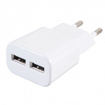 Ładowarka sieciowa IBOX C-32 DUAL USB WHITE ILUC32W (USB, kolor biały)