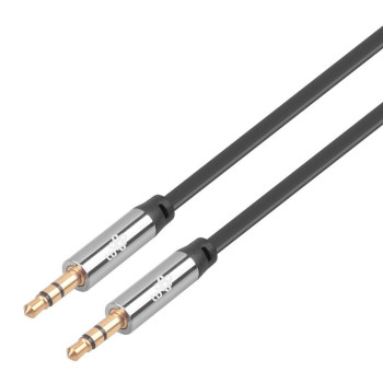 Kabel 3.5mm MiniJack M/M czarny 1.2m