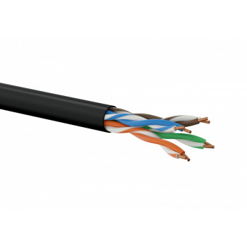 Kabel U/UTP typu linka kat.5E PVC Czarny 100m - 25 lat gwarancji