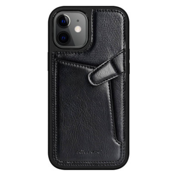 Etui Aoge Leather Case Apple iPhone 12 Mini Czarne