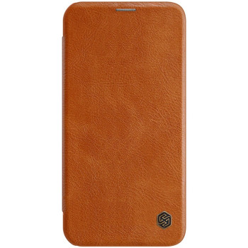 Etui Qin Leather Apple iPhone 12/12 Pro Brązowe
