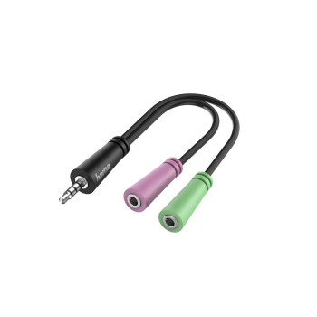 Hama 00200352 kabel audio 0,15 m 3.5mm 2 x 3.5mm Czarny