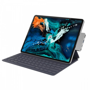 Stacja dokująca Hyper 4-in-1 USB-C HUB, 4K HDMI, USB-C, USB-A, AudioJack Szara
