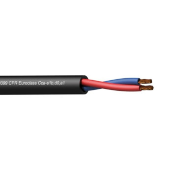 Kabel głośnikowy 2 x 2.5 mm. - 13 AWG EN50399 CPR Euroclass Cca-s1b,d0,a1 100 m Czarny - CLS225-CCA/1