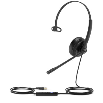 Yealink UH34 Mono Teams Zestaw słuchawkowy Przewodowa Opaska na głowę Biuro centrum telefoniczne USB Typu-A Czarny