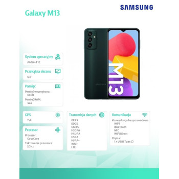 Smartfon Galaxy M13 DualSIM 4/64GB zielony