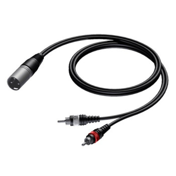 Kabel Audio XLR Męski- 2X RCA /CINCH Męski 3M -CAB703/3