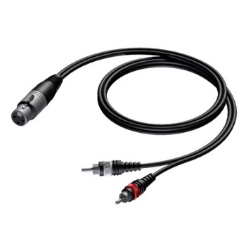 Kabel audio XLR żeński - 2x RCA/CINCH męski 1.5m - CAB704/1.5