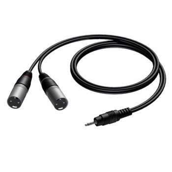 Kabel audio 3.5 mm jack męski stereo - 2x XLR męski 1.5m - CAB712/1.5
