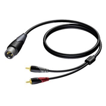 Kabel XLR Męski - 2x RCA/Cinch Męski 3 m - CLA703/3