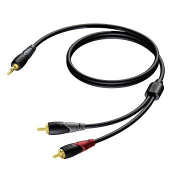 Kabel 3,5 mm Jack Męski Stereo - 2x RCA/Cinch Męski 5 m - CLA711/5