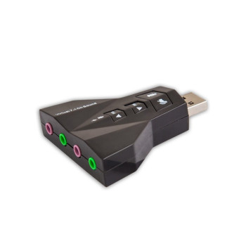 Karta muzyczna USB 7w1, dźwięk Virtual 7.1CH, Plug & Play, blister, AK-08