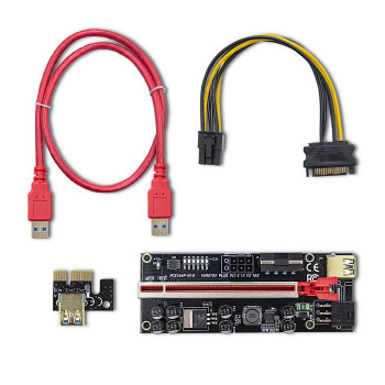 Riser PCI-E 1x - 16X USB 3.0 ver. 010S SATA/PCI-E 6 pin