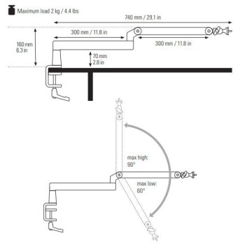 Uchwyt Wave Mic Arm (Low Profile)