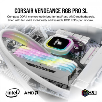 Pamięć DDR4 Vengeance RGB PRO SL 32GB/3600(2*16GB) biały