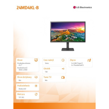 Monitor 24MD4KL-B 23,7 cala Ultrafine IPS 4K