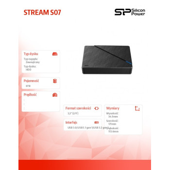 Dysk twardy STREAM S07 6TB USB 3.2 LED