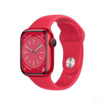 Watch Series 8 GPS, 41 mm Koperta z aluminium w kolorze (PRODUCT)RED z paskiem sportowym w kolorze (PRODUCT)RED - regular