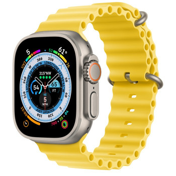 Watch Ultra GPS + Cellular, 49 mm Koperta tytanowa z paskiem Ocean w kolorze żółtym