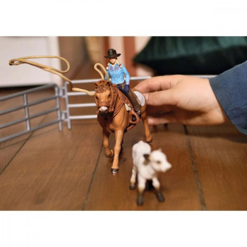Zestaw figurek Kowbojka i Łapanie na Lasso Farm World