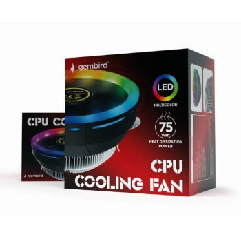 Chłodzenie CPU Huracan 12.4 cm 75W 4-pin multicolor LED