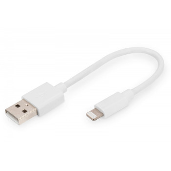 Kabel do transmisji danych/ładowania USB A/Lightning MFI 0,1m Biały