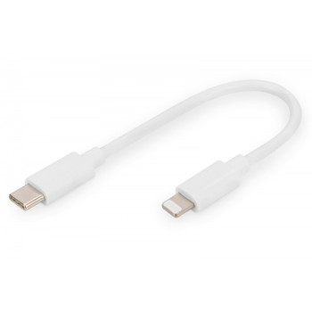 Kabel do transmisji danych/ładowania USB C/Lightning MFI 0,10m Biały