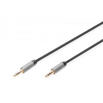 Kabel połączeniowy audio MiniJack Stereo Typ 3.5mm/3.5mm M/M nylon 1m