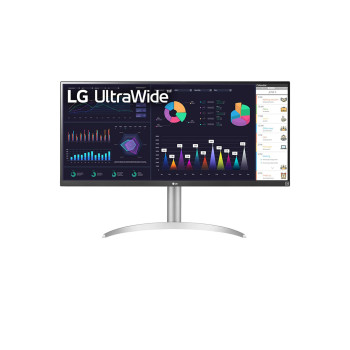 LG 34WQ650-W monitor komputerowy 86,4 cm (34") 2560 x 1080 px 4K Ultra HD LCD Srebrny, Biały