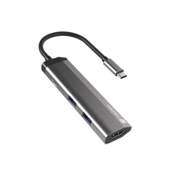 Stacja dokująca Multi Port Fowler Slim USB-C PD, 2x USB 3.0, HDMI 4K