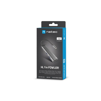 Stacja dokująca Multi Port Fowler Slim USB-C PD, 2x USB 3.0, HDMI 4K