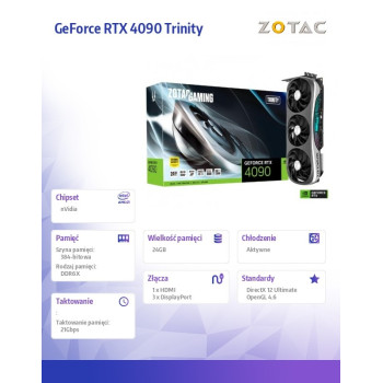 Karta graficzna GeForce RTX 4090 TRINITY OC 24GB GDDR6X 384bit HDMI/3DP