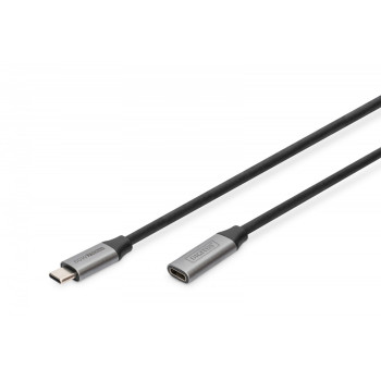 Kabel przedłużający USB 3.0 60W/5Gbps Typ USB C/USB C M/Ż 0,5m Czarny