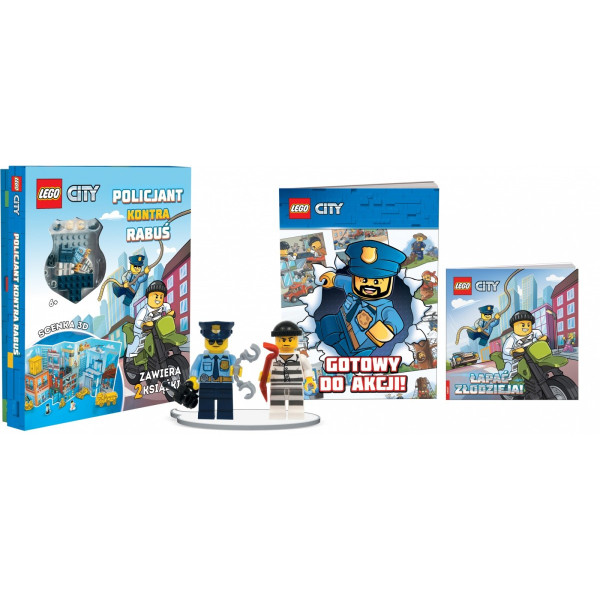 Zestaw książek z klockami LEGO City. Policjant kontra rabuś Zestaw książek z klockami LEGO City. Policjant kontra rabuś
