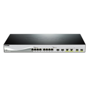 D-Link DXS-1210-12TC E łącza sieciowe Zarządzany L2 10G Ethernet (100 1000 10000) 1U Czarny, Srebrny