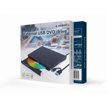 Napęd DVD na USB zewnętrzny DVD-USB-03 czarny