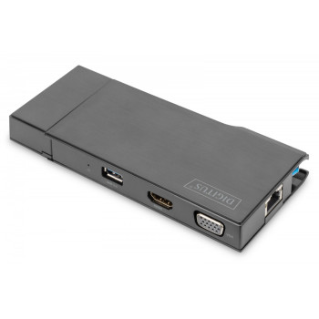 Stacja dokująca USB 3.0 Typ A, 7-portów, 4K 30Hz, HDMI, VGA, 2x USB 3.0, SD microSD, RJ45