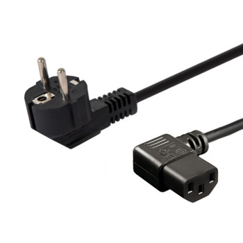 Kabel zasilający Schuko (M) kątowy - IEC C13, kątowy 1,8 CL-116