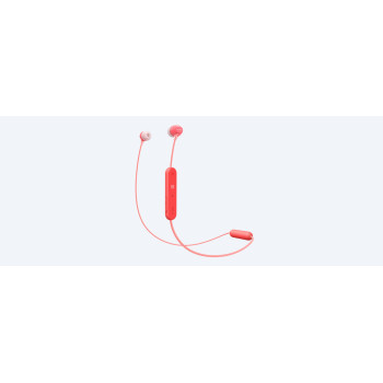 Sony WI-C300 Zestaw słuchawkowy Bezprzewodowy Douszny Połączenia muzyka Micro-USB Bluetooth Czerwony