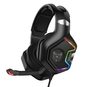 Słuchawki gamingowe K10 PRO RGB czarne (przewodowe)