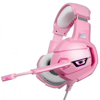 Słuchawki gamingowe K5 różowe (przewodowe)
