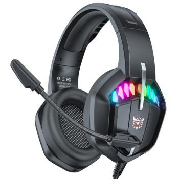 Słuchawki gamingowe X28 RGB czarne (przewodowe)